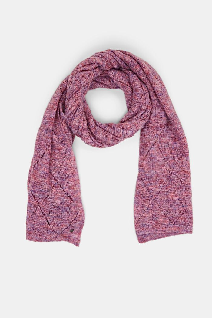ESPRIT - Recycled: ajour scarf with wool at our Online Shop