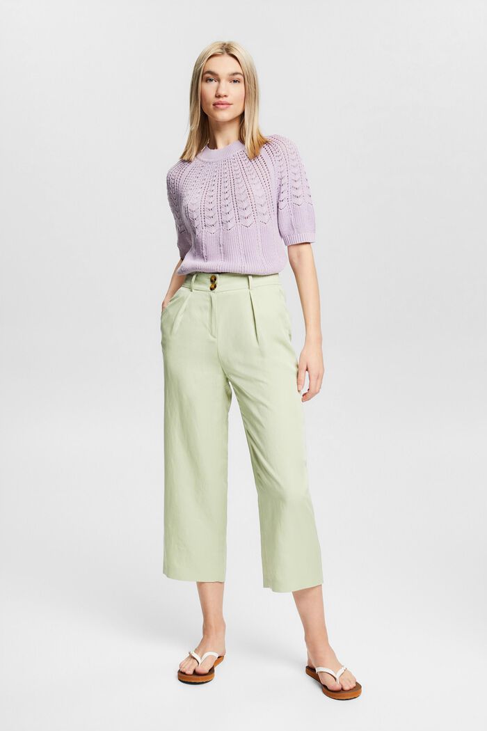 Short-sleeved jumper in 100% cotton, LILAC, detail image number 5