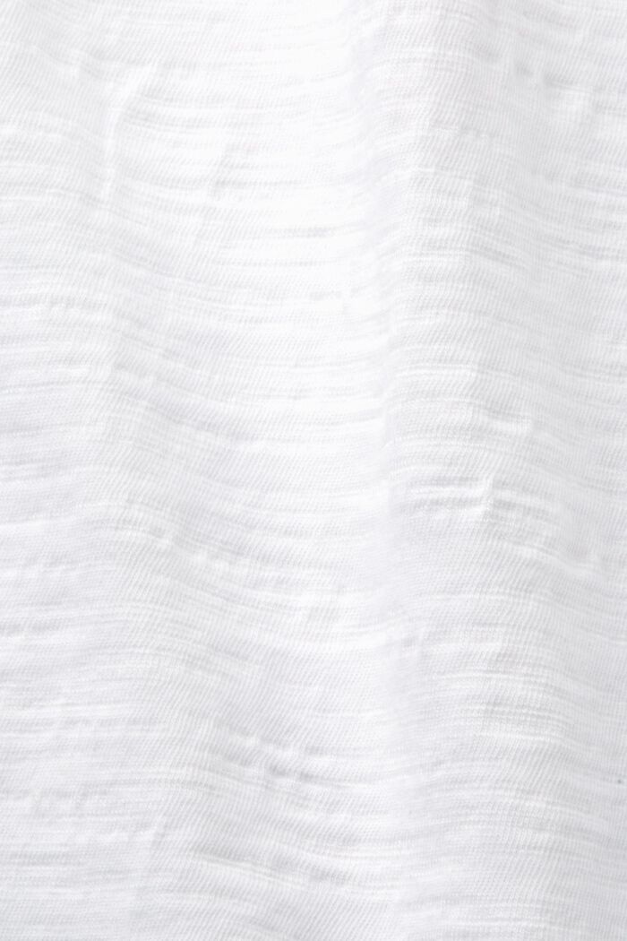 Jersey top with pin tucks and ruffles, WHITE, detail image number 4