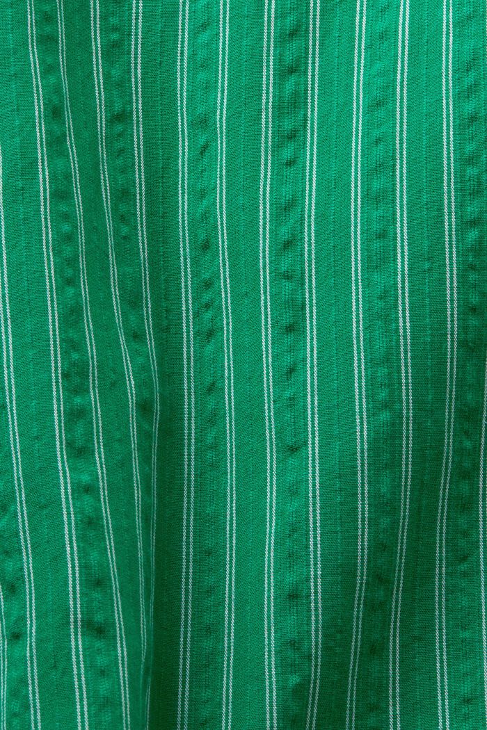 Striped Mini Shirt Dress, DARK GREEN, detail image number 4