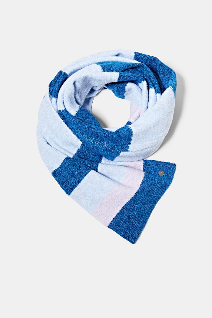 Striped scarf, PASTEL BLUE, detail image number 0