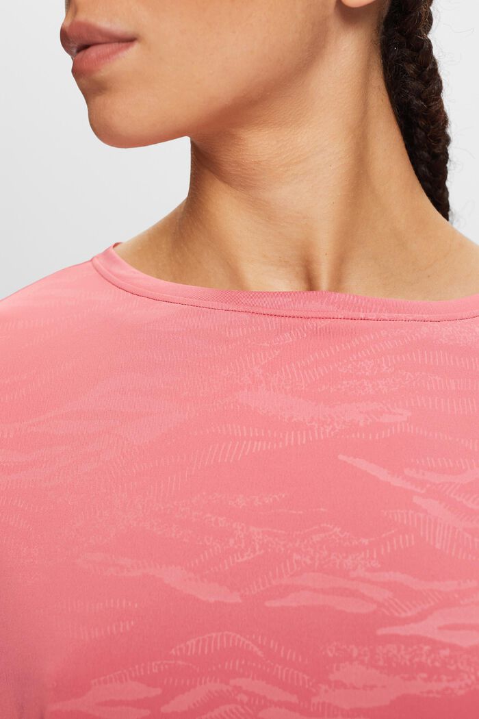 Embossed Active T-Shirt, E-DRY, BLUSH, detail image number 3