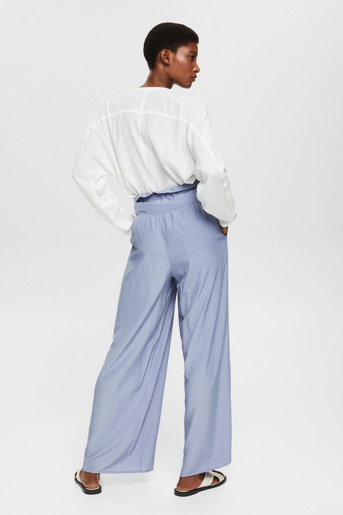 Trousers with a wide leg, made of LENZING™ ECOVERO™, LIGHT BLUE LAVENDER, detail image number 3