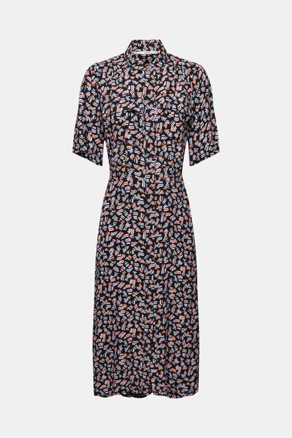 Midi dress with all-over print