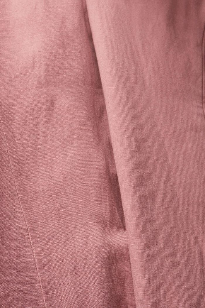 Made of blended linen: one-button blazer, MAUVE, detail image number 5