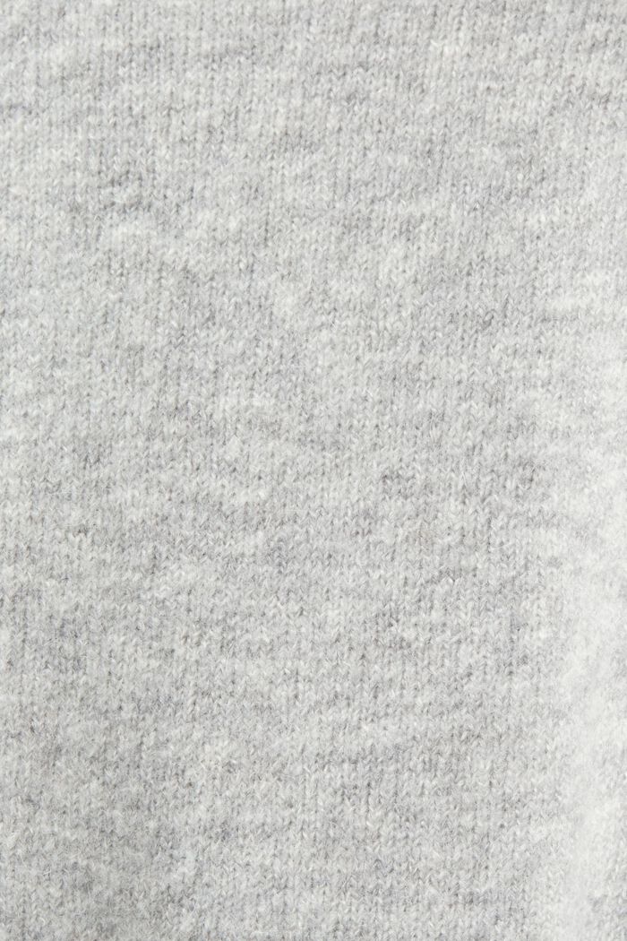Wool Blend Turtleneck Sweater, LIGHT GREY, detail image number 5