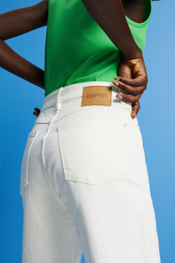 High-rise turn-up jeans, OFF WHITE, detail image number 2