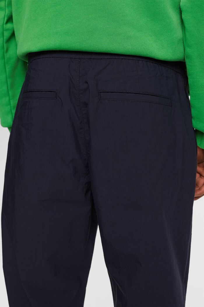 Pull-on trousers, cotton blend, NAVY, detail image number 4