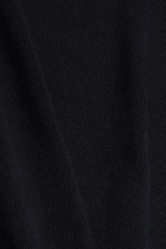 Essential knit dress made of blended organic cotton, BLACK, detail image number 4