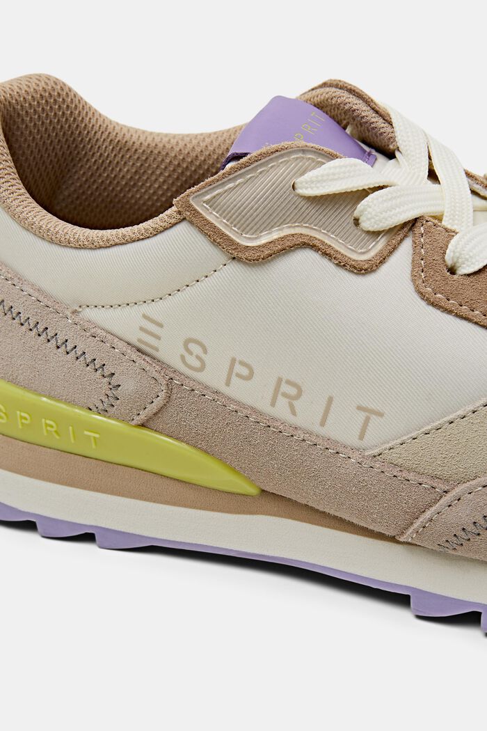 Multi-coloured trainers with real leather, BEIGE, detail image number 2