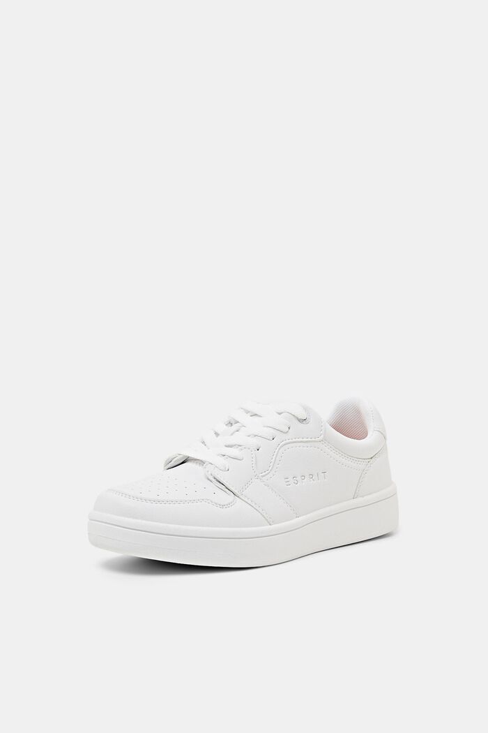 Vegan Leather Trainers, WHITE, detail image number 2