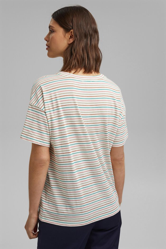Striped T-shirt made of organic cotton/TENCEL™, OFF WHITE, detail image number 3
