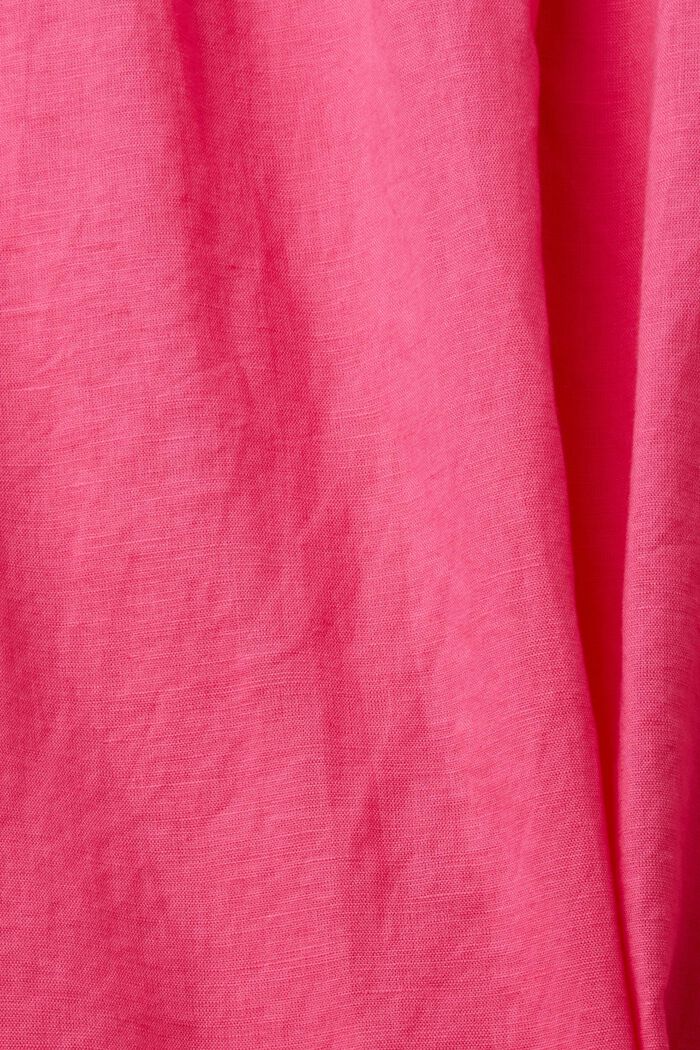 Sleeveless linen blend blouse, PINK FUCHSIA, detail image number 5