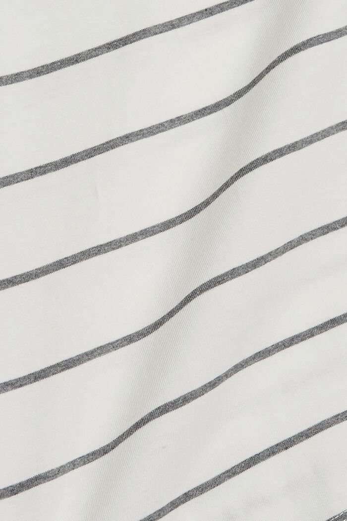 Striped long sleeve top in cotton, OFF WHITE, detail image number 1