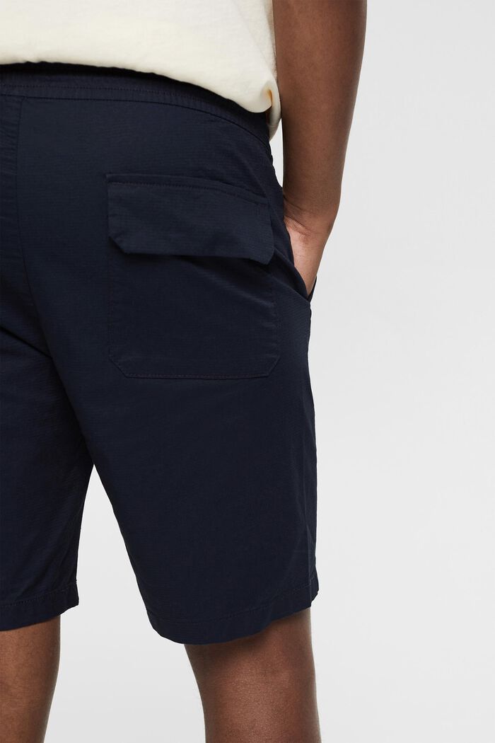 Shorts with an elasticated waistband, organic cotton, NAVY, detail image number 5