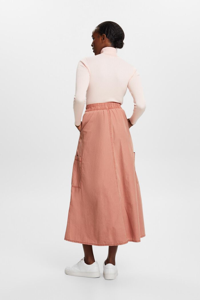 Pull-on cargo skirt, 100% cotton, TERRACOTTA, detail image number 3