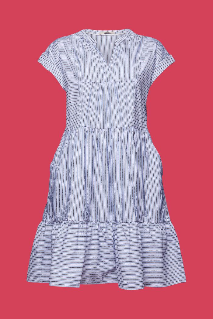 Striped dress, 100% cotton, BRIGHT BLUE, detail image number 6