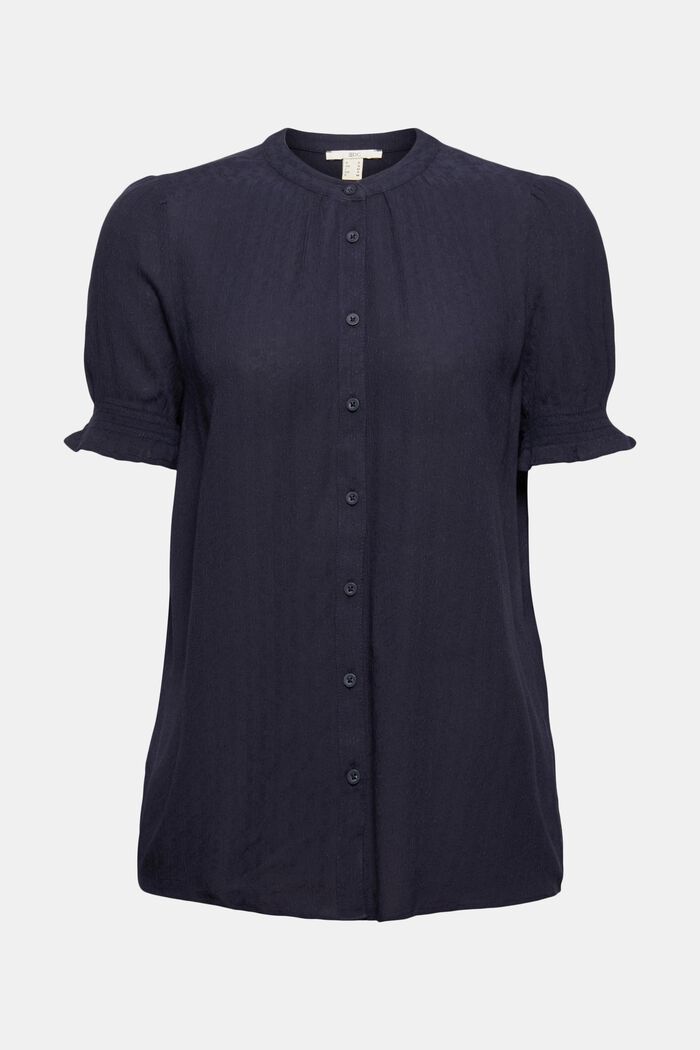 Blouse made from LENZING™ ECOVERO™, NAVY, detail image number 0