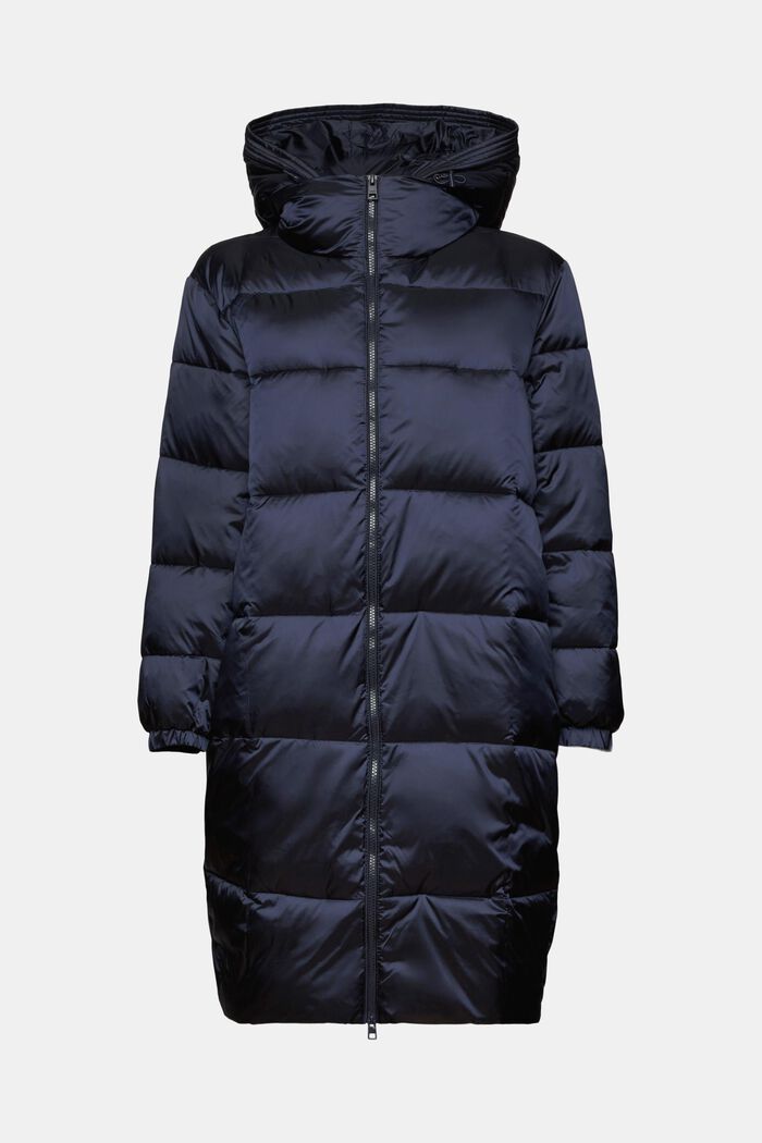 Puffer Coat With Detachable Hood, NAVY, detail image number 6