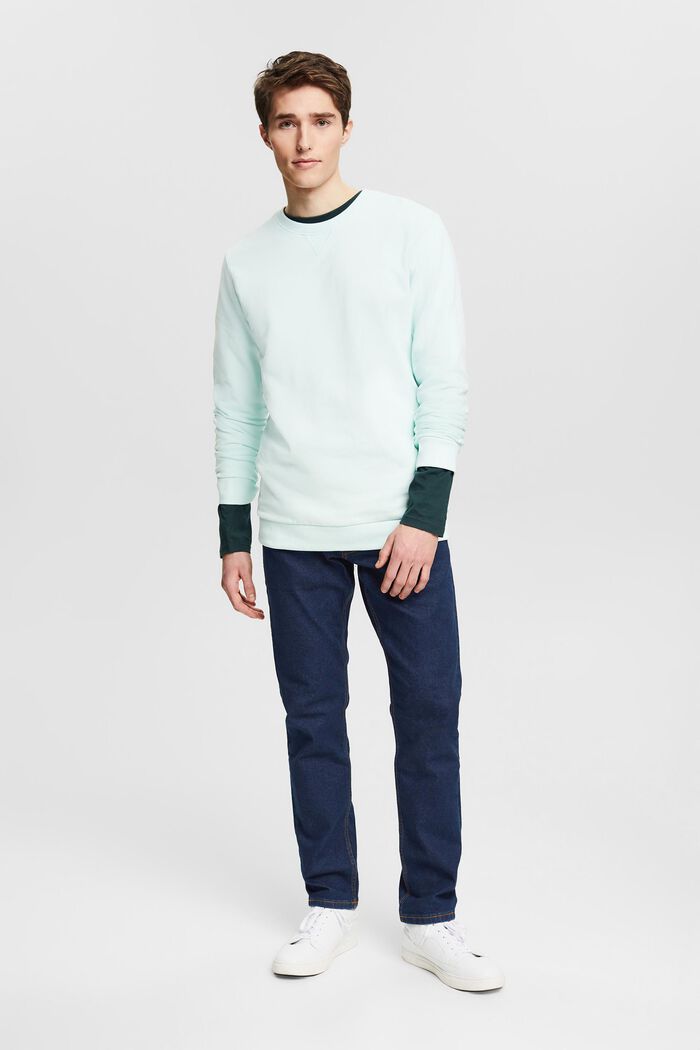 Cotton sweatshirt, LIGHT AQUA GREEN, detail image number 6