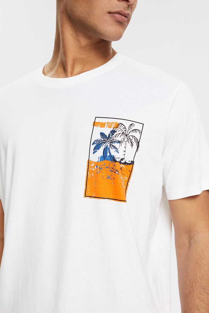 Jersey T-shirt with a print, WHITE, detail image number 2