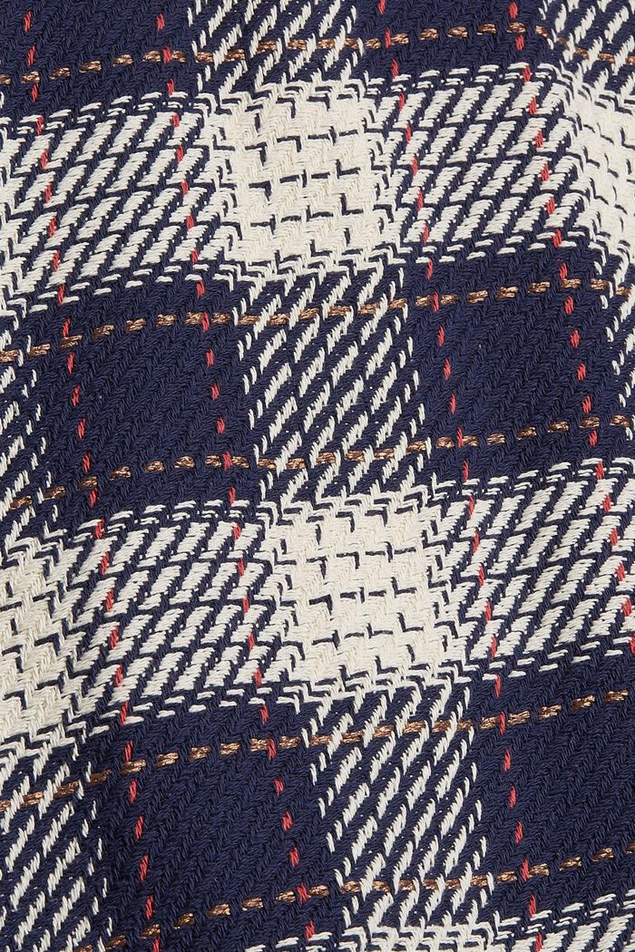 Check shirt jacket with a bouclé finish, NAVY, detail image number 4