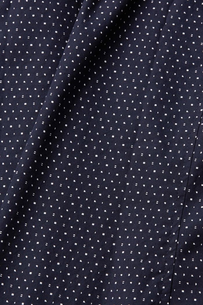 Sustainable cotton patterned shirt, NAVY, detail image number 1