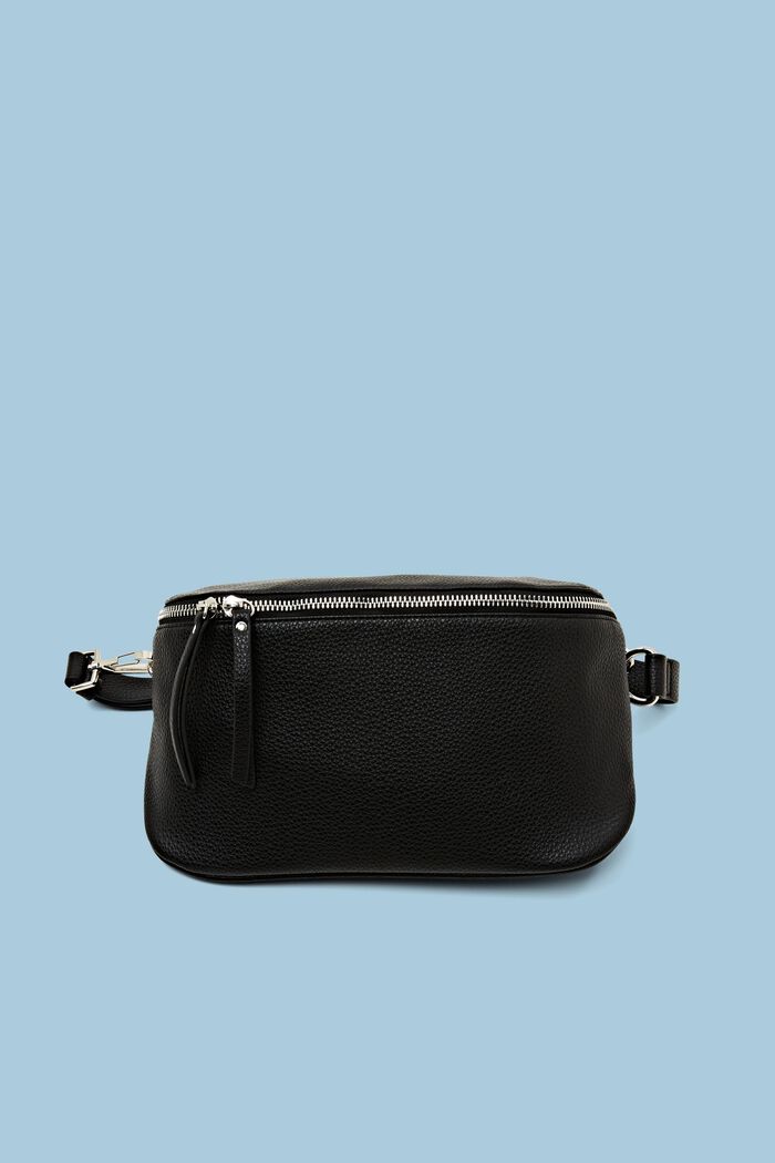 Vegan Leather Crossbody Bag, BLACK, detail image number 0