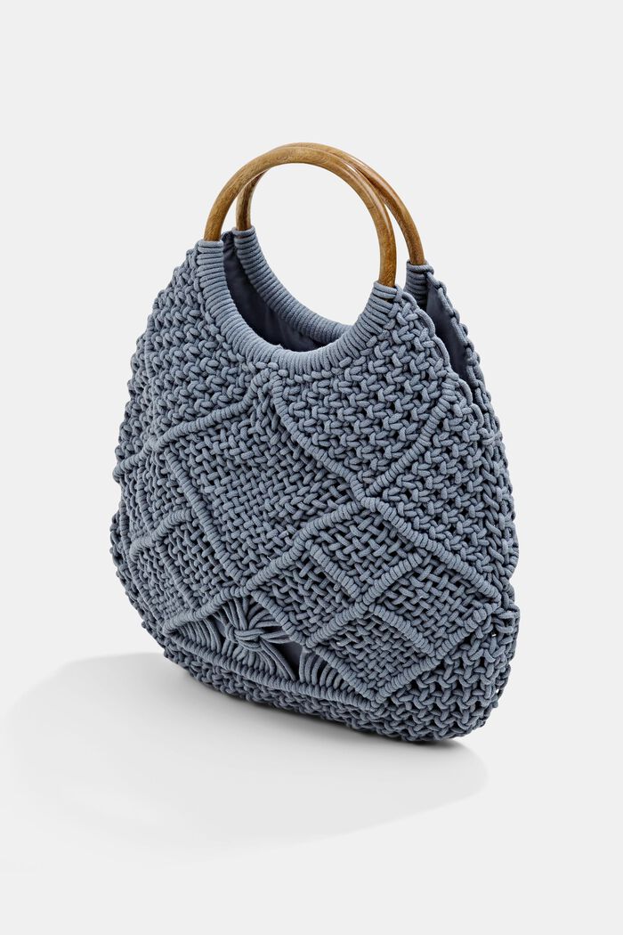 Crocheted tote bag, LIGHT BLUE, detail image number 2