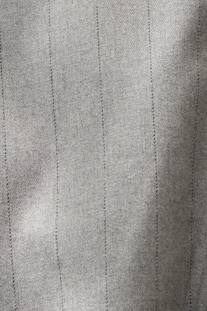 Pinstriped Flannel Oversized Blazer, MEDIUM GREY, detail image number 5