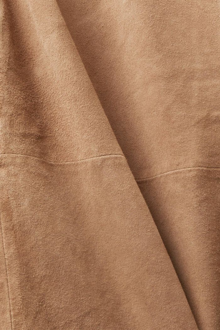 Velours leather skirt with buttons, TAUPE, detail image number 5