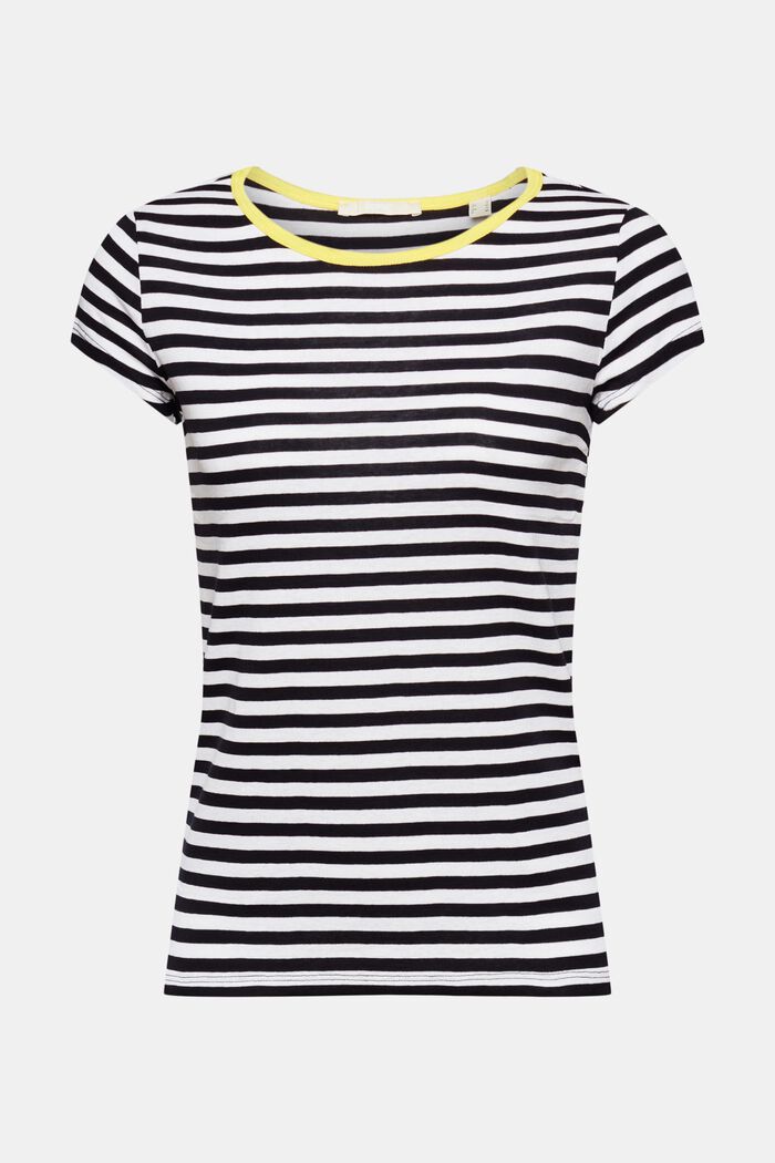 Striped t-shirt with capped sleeves, NAVY, detail image number 6