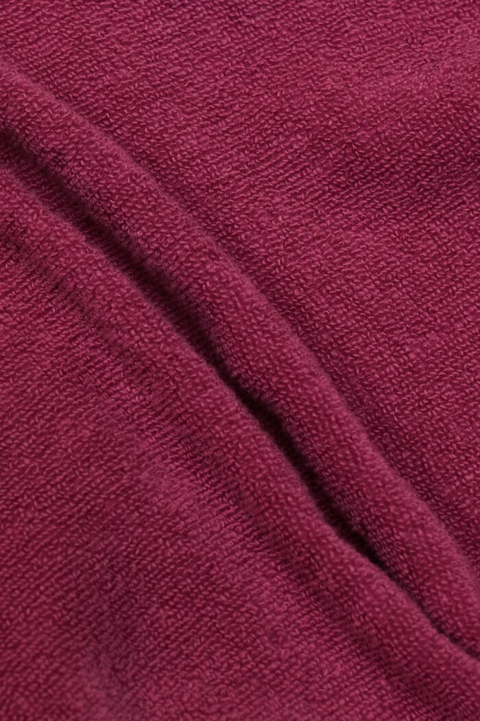 Terry cloth bathrobe with striped lining, BLACKBERRY, detail image number 5