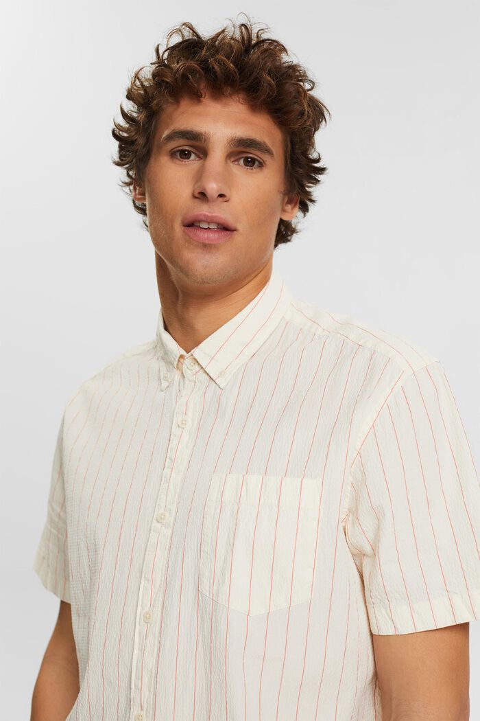 Striped seersucker shirt, OFF WHITE, detail image number 6