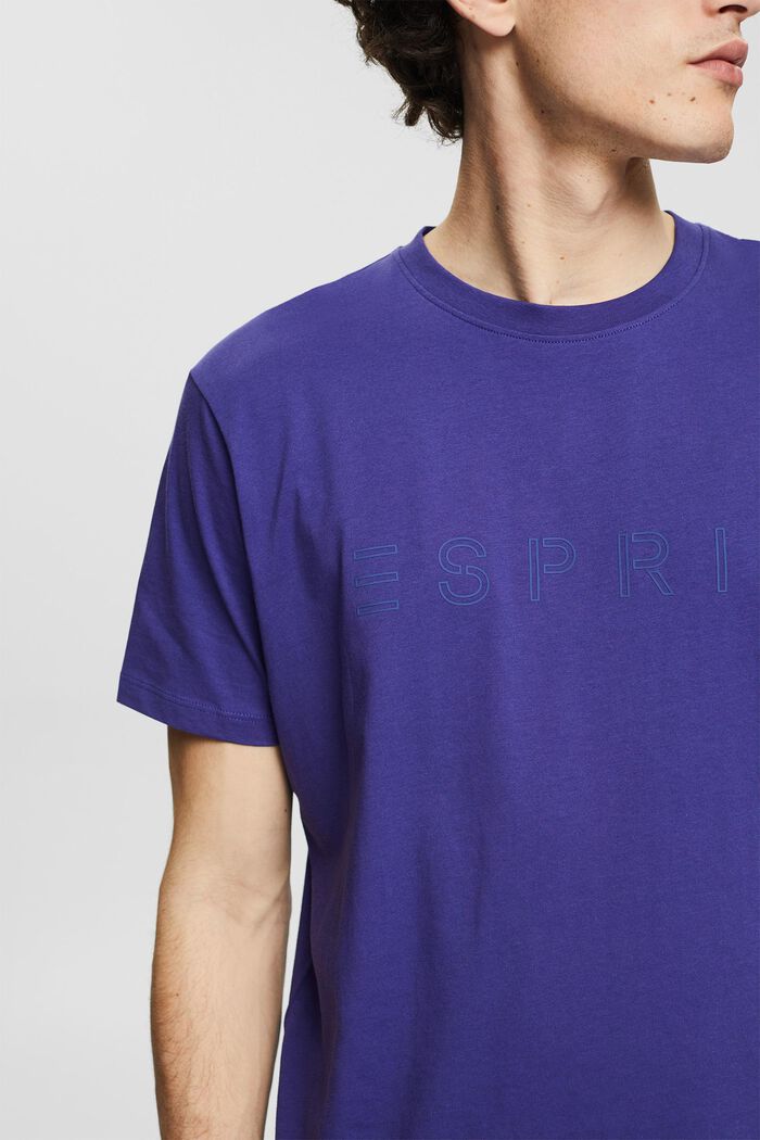 Jersey T-shirt with a logo print, DARK PURPLE, detail image number 0