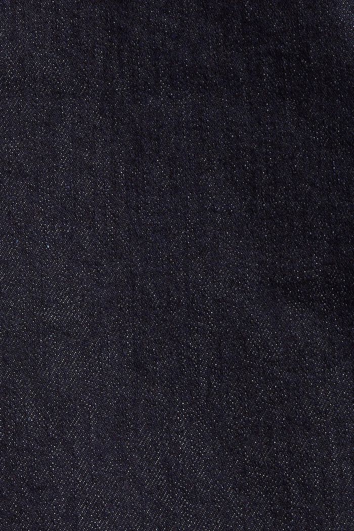 Wide leg selvedge jeans in organic cotton, BLUE RINSE, detail image number 4