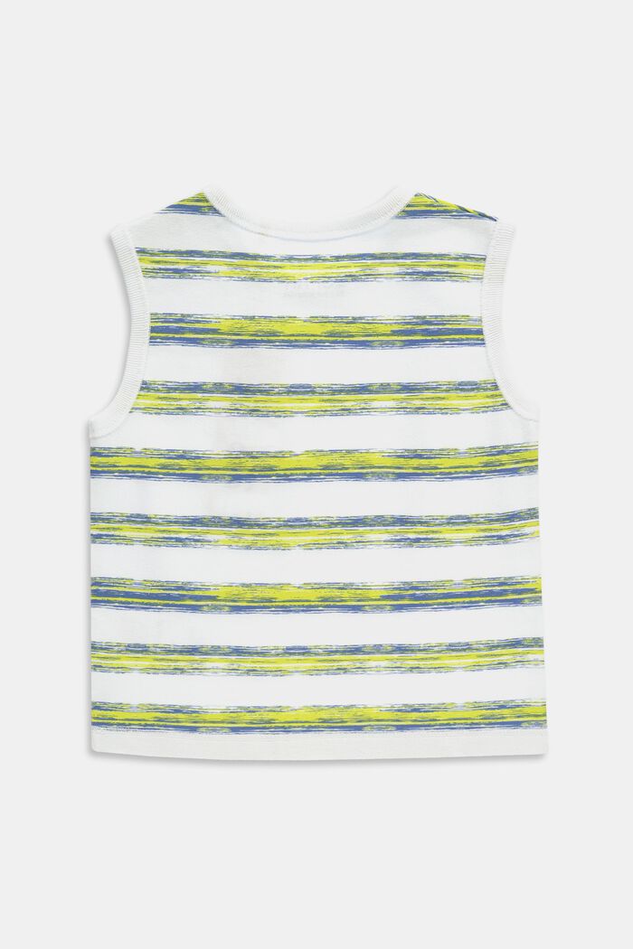 Vest top with print in organic cotton, WHITE, detail image number 1