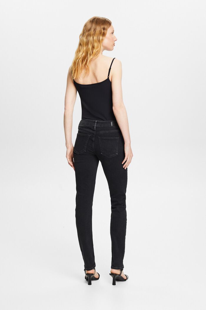 Mid-Rise Slim Jeans, BLACK RINSE, detail image number 2