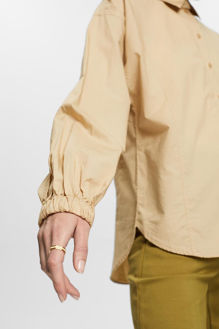 Button-Down Cotton Shirt, SAND, detail image number 2