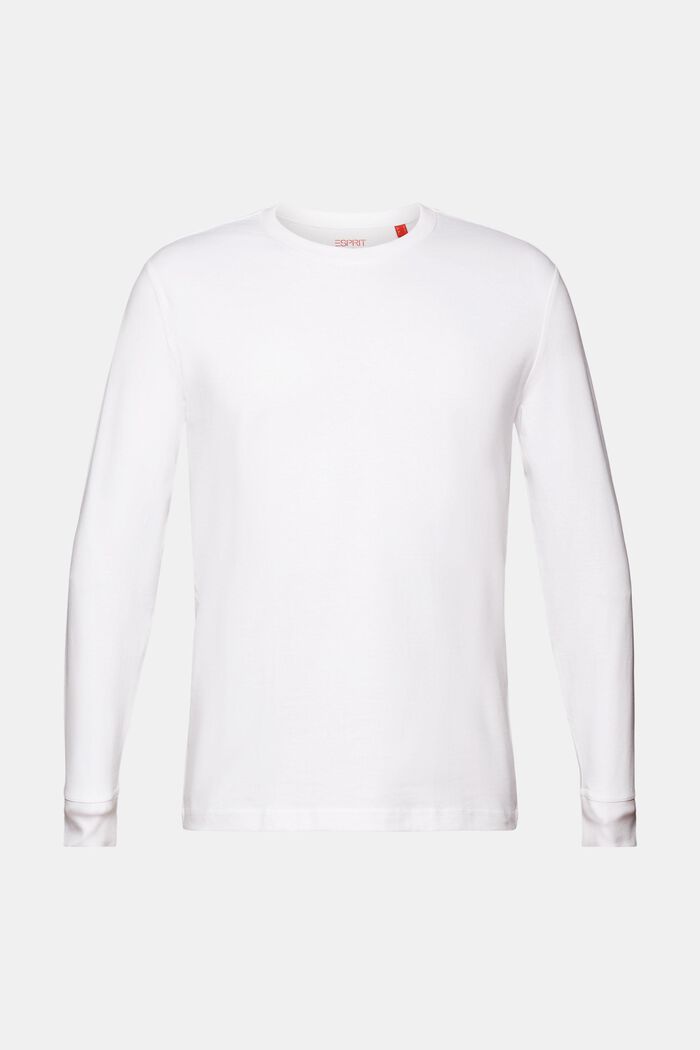 Jersey long sleeve, 100% cotton, WHITE, detail image number 7