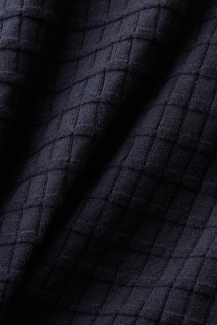 Structured Knit Sweater, NAVY, detail image number 6