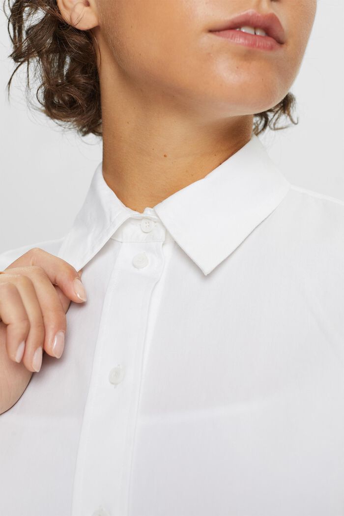 Oversized Shirt Blouse, WHITE, detail image number 2