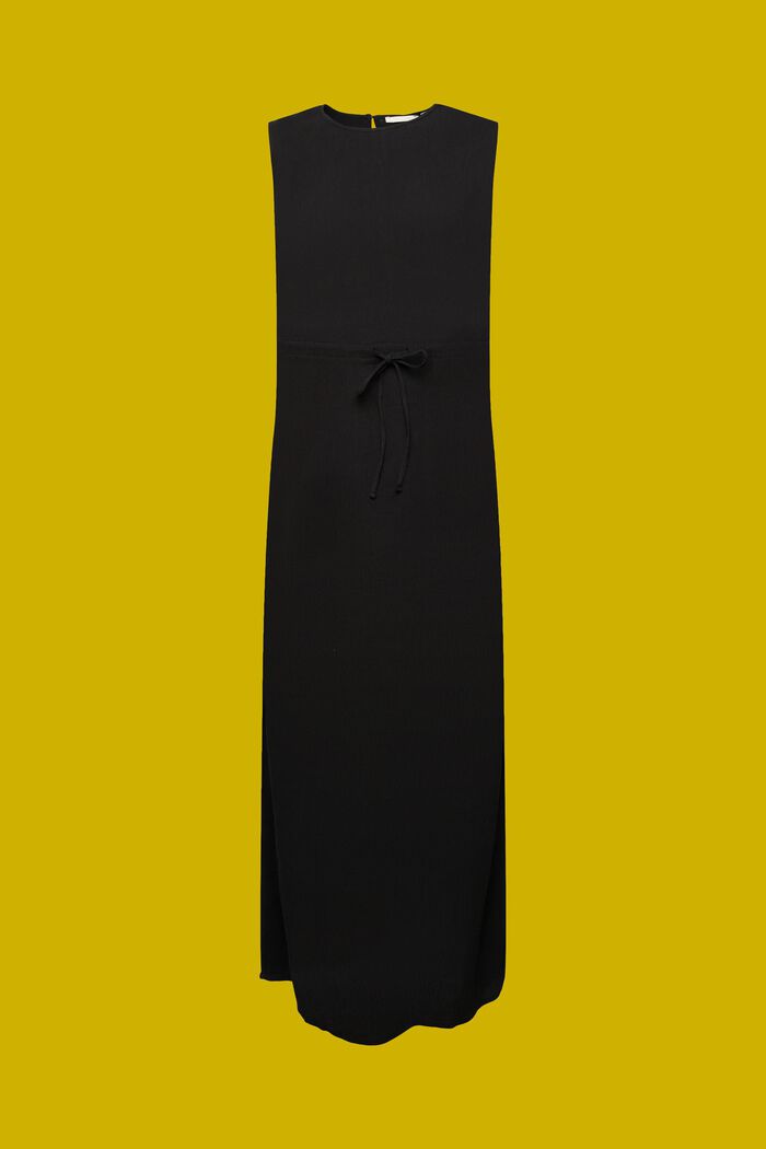 Crinkled maxi dress, BLACK, detail image number 7