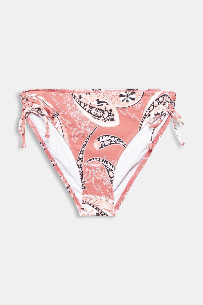Made of recycled material: bikini briefs with a paisley print