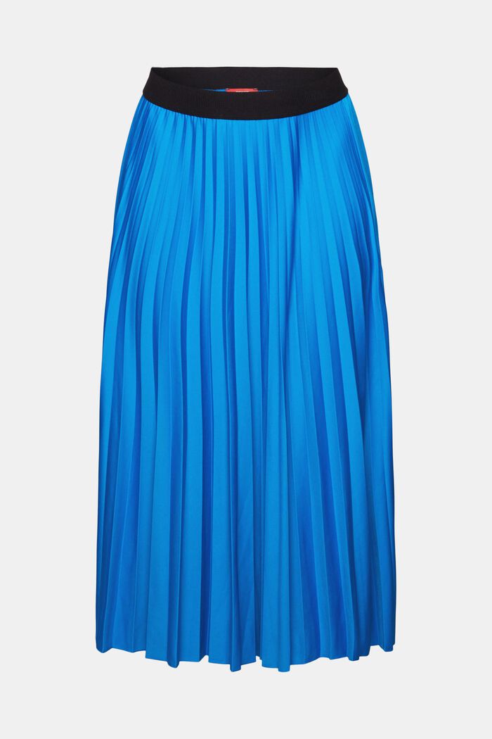 Pleated midi skirt, BLUE, detail image number 7