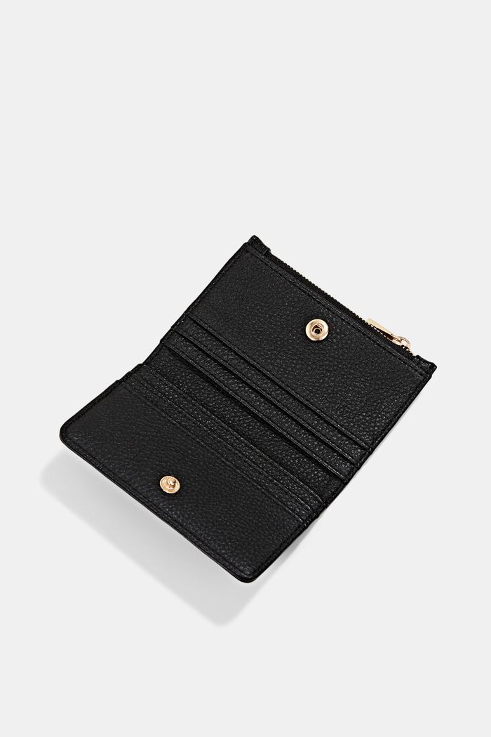 Vegan: small faux leather wallet, BLACK, detail image number 3