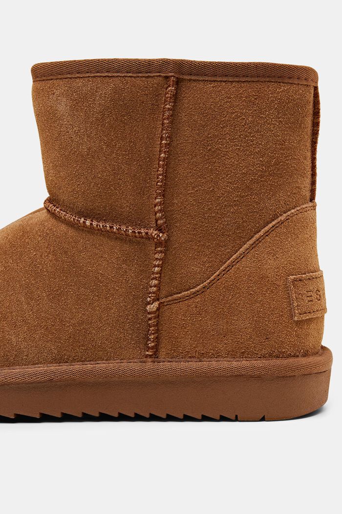 Suede Faux Fur Lined Boots, CARAMEL, detail image number 3