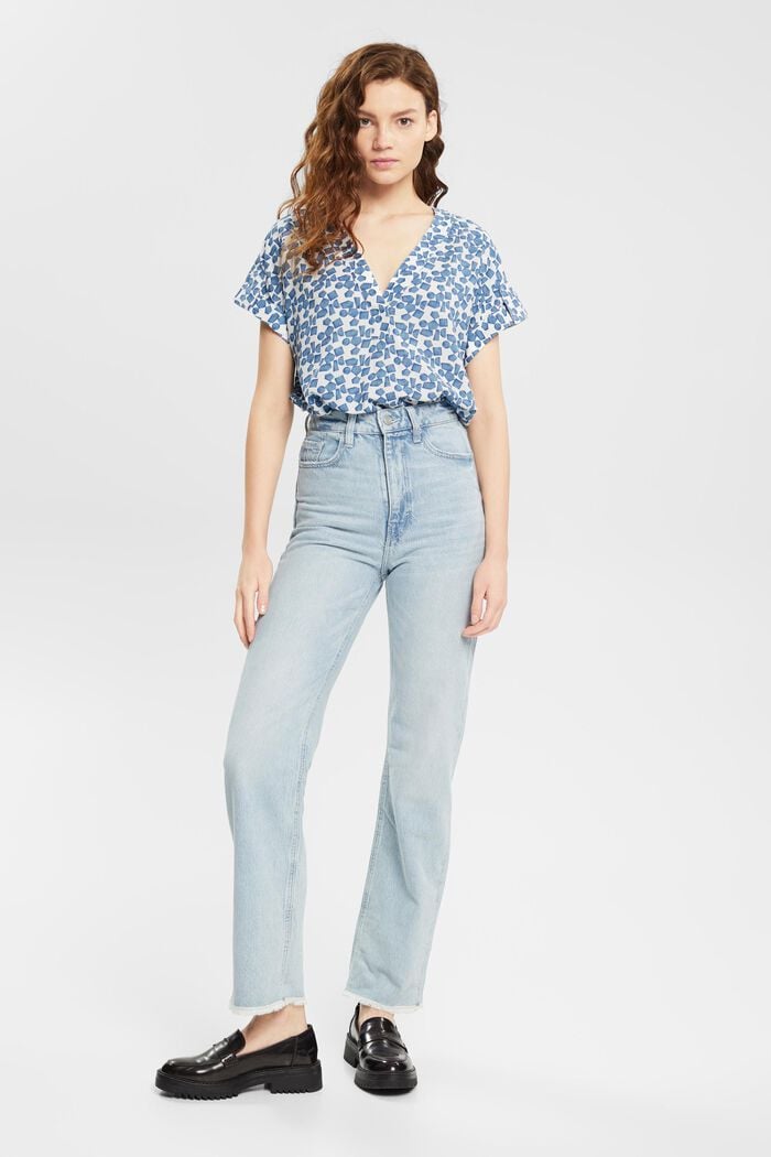 Patterned blouse, LENZING™ ECOVERO™, PASTEL BLUE, detail image number 2