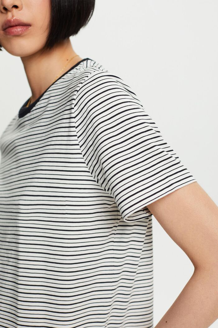 Striped T-shirt, 100% cotton, OFF WHITE, detail image number 2