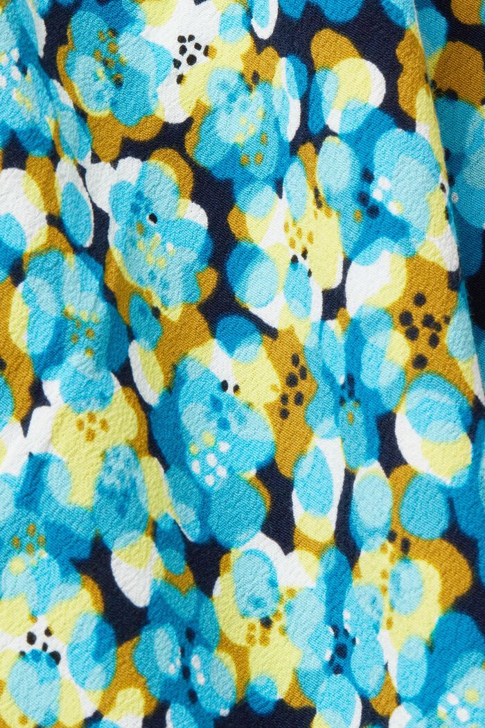 Floral midi skirt with tie details, TURQUOISE, detail image number 5